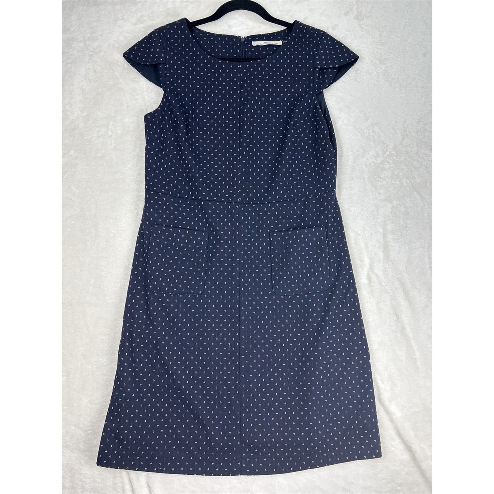 Women's Dex The Suit Shop New York Brand Dress Navy Pockets Size M A Line